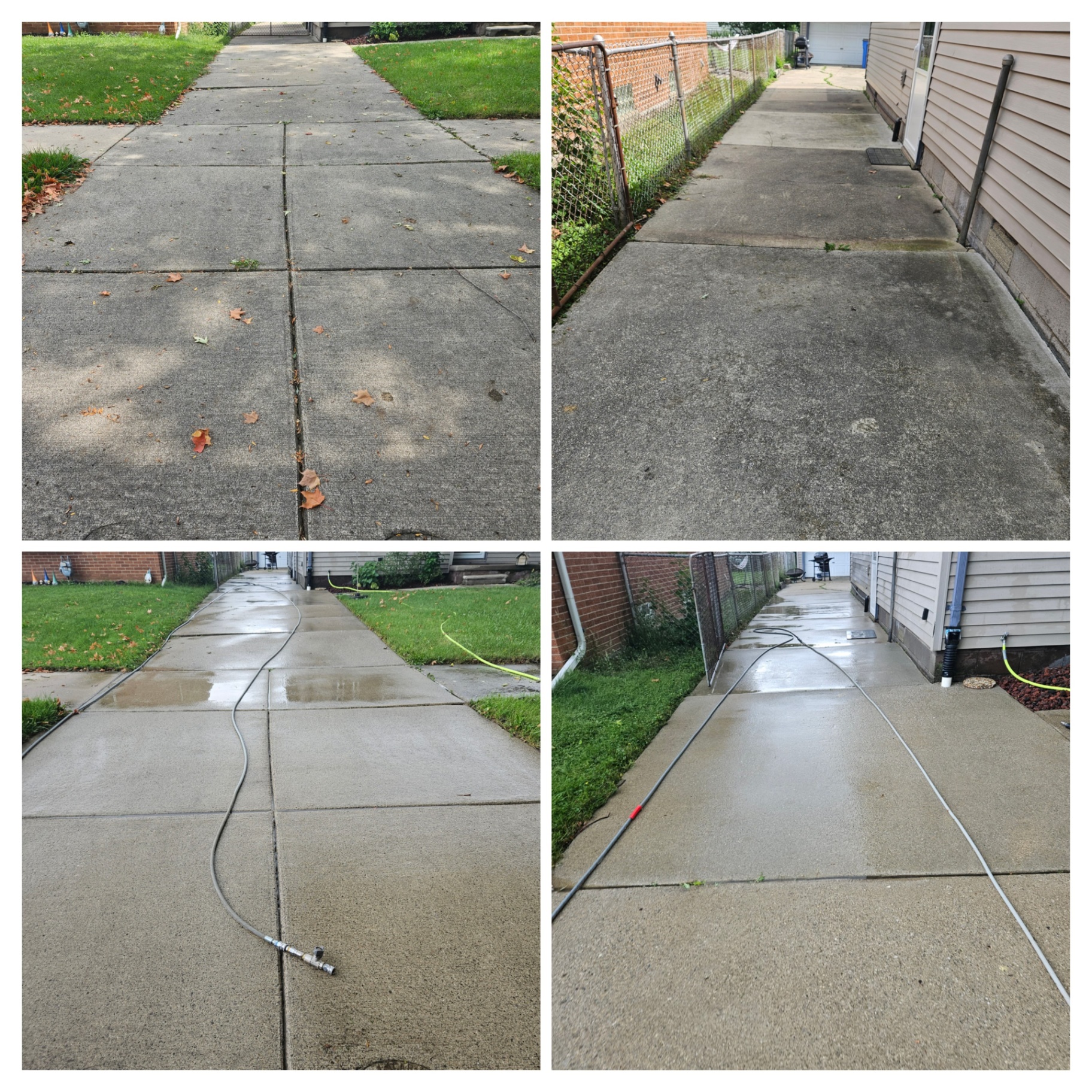 Sidewalks & Walkways before and after