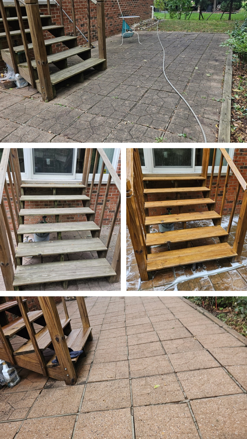 Deck & Paver Patio before and after